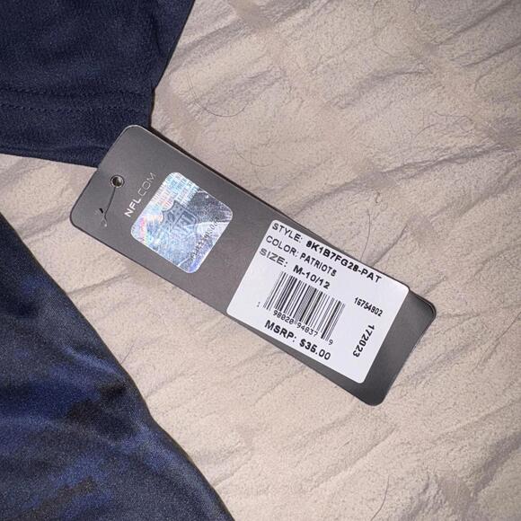 NWT New England Patriots NFL Combine Youth Medium Authentic Long Sleeve Shirt - Picture 5 of 7